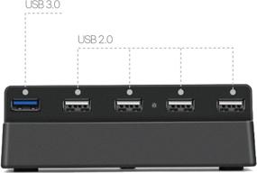 img 1 attached to 🎮 Enhance Your Gaming Experience with the TNP 5 Port USB Hub for PS4 Slim Edition - High-Speed USB 3.0/2.0 Adapter and Expansion Hub