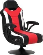 🪑 falcon pedestal gaming chair - x rocker, 32x25x42 inches, black/red логотип