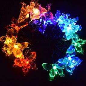 img 4 attached to 🦋 M.best Outdoor Solar Butterfly Lights - Waterproof 23Ft 50 LED Solar String Lights for Porch Market Backyard Patio Party Wedding Gazebo Decorative Lighting (Multicolor)