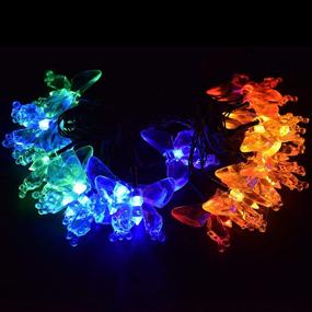 img 3 attached to 🦋 M.best Outdoor Solar Butterfly Lights - Waterproof 23Ft 50 LED Solar String Lights for Porch Market Backyard Patio Party Wedding Gazebo Decorative Lighting (Multicolor)