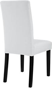 img 1 attached to 🪑 White Modway Confer Modern Tufted Faux Leather Upholstered Parsons Kitchen and Dining Room Chair
