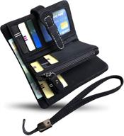 👜 women's bifold leather wristlet with rfid blocking – handbags and wallets for optimal security logo