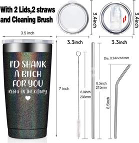 img 2 attached to 🎁 Top-Rated Best Friend Birthday Gifts for Women - Hilarious Friendship Gifts for Female Friends, Coworkers, Sisters, Besties, and BFFs - Perfect Christmas Thank You Presents - Tumbler Cup with Lid and Straw