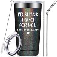 🎁 top-rated best friend birthday gifts for women - hilarious friendship gifts for female friends, coworkers, sisters, besties, and bffs - perfect christmas thank you presents - tumbler cup with lid and straw логотип