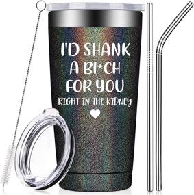 img 4 attached to 🎁 Top-Rated Best Friend Birthday Gifts for Women - Hilarious Friendship Gifts for Female Friends, Coworkers, Sisters, Besties, and BFFs - Perfect Christmas Thank You Presents - Tumbler Cup with Lid and Straw