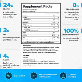 img 2 attached to Legion Plant+ Vegan Protein Powder, Mocha Cappuccino - Rice & Pea, Plant-Based Protein Blend. Gluten-Free, GMO-Free, Naturally Sweetened & Flavored, 20 Servings, 2 lbs (Mocha Cappuccino)