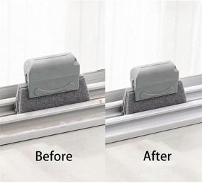 img 2 attached to 🧹 Effortlessly Clean Window Groove Tracks with the 6Pcs Magic Brush Set - Perfect for Kitchen and Bathroom Gaps (Gray, Blue)