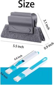 img 3 attached to 🧹 Effortlessly Clean Window Groove Tracks with the 6Pcs Magic Brush Set - Perfect for Kitchen and Bathroom Gaps (Gray, Blue)