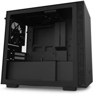 nzxt h210: корпус mini-itx для игровых пк с usb type-c, закаленным стеклом и поддержкой водяного охлаждения - черный. логотип