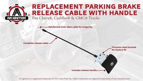 img 1 attached to 🔧 Silverado Tahoe Suburban Avalanche Sierra Yukon Denali Parking Brake Release Cable Handle 15226272 Compatible with GMC Chevrolet Cadillac Vehicles