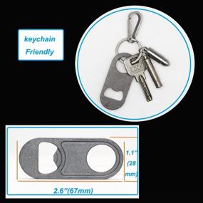 img 3 attached to 🍺 Compact and Durable Titanium Beer Bottle Opener Keychain Pendant - Easy to Use Cap Opener by TI-EDC