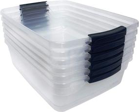 img 3 attached to Rubbermaid Cleverstore Clear 16 Quart, Stackable Plastic Containers with Secure 📦 Latching Lids, Visible Organization, Ideal for Storing Holiday Decorations and Christmas Items, 6-Pack