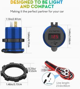 img 2 attached to Зарядное устройство для автомобиля BAODANTECH Quick Charge 3.0 USB: двойное быстрое зарядное устройство QC3.0 с LED-дисплеем для морских судов, лодок, мотоциклов, грузовиков, гольфкарт и многих других.