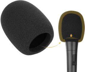 img 2 attached to 🎙️ Top Grade 6 Pack Black Foam Cover for ChromLives Microphone Windscreen