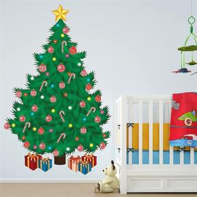 img 3 attached to 🎄 Get Festive with Christmas Decorations Clearance: Traditional Christmas Tree Wall Stickers for Home Decor