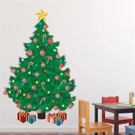 🎄 get festive with christmas decorations clearance: traditional christmas tree wall stickers for home decor logo