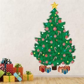 img 2 attached to 🎄 Get Festive with Christmas Decorations Clearance: Traditional Christmas Tree Wall Stickers for Home Decor