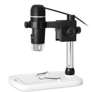 enhanced koolertron 5mp 20-300x usb digital microscope magnifier video camera with adjustable 🔍 8 led illumination, intensity control, base stand, and compatible software for windows, mac, and vista logo