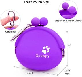 img 3 attached to 🐶 QPZ Portable Training Treat Pouch for Small Dogs - Fashionable Dog Treat Pouch for Pet Training + Coin Purse/Key Case