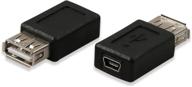 🔌 electop 2 pack usb a female to usb b mini 5 pin female adapter converter - enhanced data transfer! logo
