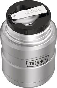 img 2 attached to 🍲 THERMOS Stainless King Food Jar: Insulated Vacuum Technology with Spoon, 16 oz, Matte Steel - Ideal for Hot or Cold Meals