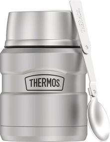 img 4 attached to 🍲 THERMOS Stainless King Food Jar: Insulated Vacuum Technology with Spoon, 16 oz, Matte Steel - Ideal for Hot or Cold Meals