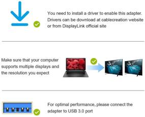 img 1 attached to CableCreation USB HDMI Adapter with DisplayLink Chip - Enhance Your Windows Display with Ease!