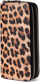 img 3 attached to 🐆 Stylish Leopard Print Wallets for Women – Large Capacity Card Holder with Zipper: VISATER Cheetah Animal Print Collection