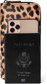 img 1 attached to 🐆 Stylish Leopard Print Wallets for Women – Large Capacity Card Holder with Zipper: VISATER Cheetah Animal Print Collection