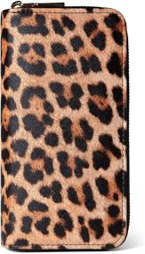 img 2 attached to 🐆 Stylish Leopard Print Wallets for Women – Large Capacity Card Holder with Zipper: VISATER Cheetah Animal Print Collection