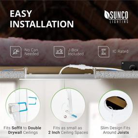 img 2 attached to Upgrade Your Ceiling with Sunco Lighting's Slim 4-inch LED Recessed Lights