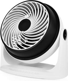 img 4 attached to 🌀 HealSmart 8-inch White Table Fan with 3-Speed Control, 110° Rotation - Ideal for Bedroom, Living Room, Office - Desk Fan, Tabletop Air Circulator