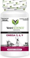 🐾 vetriscience omega 3 6 9 supplement for dogs and cats - essential fatty acid soft gels, 90 capsules logo