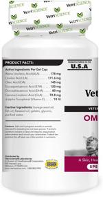 img 2 attached to 🐾 VetriScience Omega 3 6 9 Supplement for Dogs and Cats - Essential Fatty Acid Soft Gels, 90 Capsules