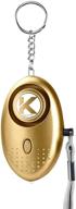 коллекция kadima. персональная сирена-брелок для женщин и мужчин - аварийная сирена для самозащиты с светодиодным фонариком для детей, девочек и пожилых - 140 дб (золото) логотип