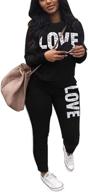 👖 thlai women's 2 piece tracksuits with letter print, striped patchwork design логотип