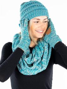 img 2 attached to 🧤 Teal Boys' Cold Weather Accessories Bundle - Beanie, Glove, Scarf