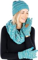 🧤 teal boys' cold weather accessories bundle - beanie, glove, scarf logo