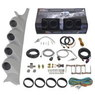 комплект датчиков glowshift для дизельных автомобилей ford super duty f-250 f-350 power stroke 1999-2007 - приборы с тонированным дисплеем 7 цветов: давление наддува, температура, температура газовой трубы (egt) и давление топлива - серый пиларный кронштейн. логотип