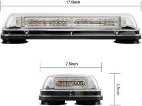 img 2 attached to 🚨 ASPL 17" Emergency Mini LED Light Bar - High Visibility Strobe Light for 12-24V Emergency Vehicles