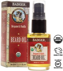 img 3 attached to 🦡 Badger - Babassu & Jojoba Beard Oil: Certified Organic Conditioning Solution for Dry Skin and Long Beards - 1 fl oz Glass Bottle