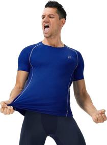 img 3 attached to Runhit Men's Short Sleeve Compression Workout T-Shirts