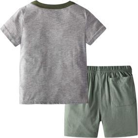 img 3 attached to 👕 Stylish Toddler Boys' Clothing Sets for Summer Outfits