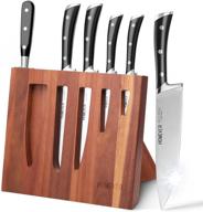 🔪 homever 7-piece premium kitchen knife set with block – sharpener, german stainless steel, dishwasher safe, full tang forged blades logo