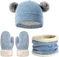 winter mittens beanie knitted 3 8years logo