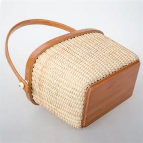 img 3 attached to Teng Tian Nantucket Utensil Caddy: Organize and Enhance 🧺 Kitchen, Dining, Entertaining, Tailgating, and Picnics with Multi-Purpose Rattan Holder