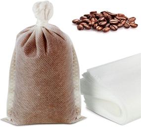 img 4 attached to ☕ No Mess Cold Brew Coffee Filters: 200-Piece Disposable Mesh Bags for Concentrate, Coffee Maker, Loose Leaf Tea