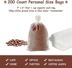 img 3 attached to ☕ No Mess Cold Brew Coffee Filters: 200-Piece Disposable Mesh Bags for Concentrate, Coffee Maker, Loose Leaf Tea