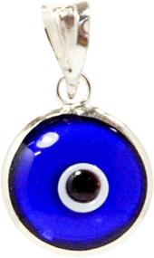 img 4 attached to 🧿 MIZZE Made for Luck: Authentic 925 Sterling Silver Evil Eye Charm Pendant - Choose from 14 Vibrant Colors!