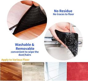img 1 attached to Новый Ugly Rug Gripper: улучшенная антискользящая лента для ковровых дорожек, держатели углов ковров - антикосогорение, многоразовый набор из 8 штук для паркета/ламината
